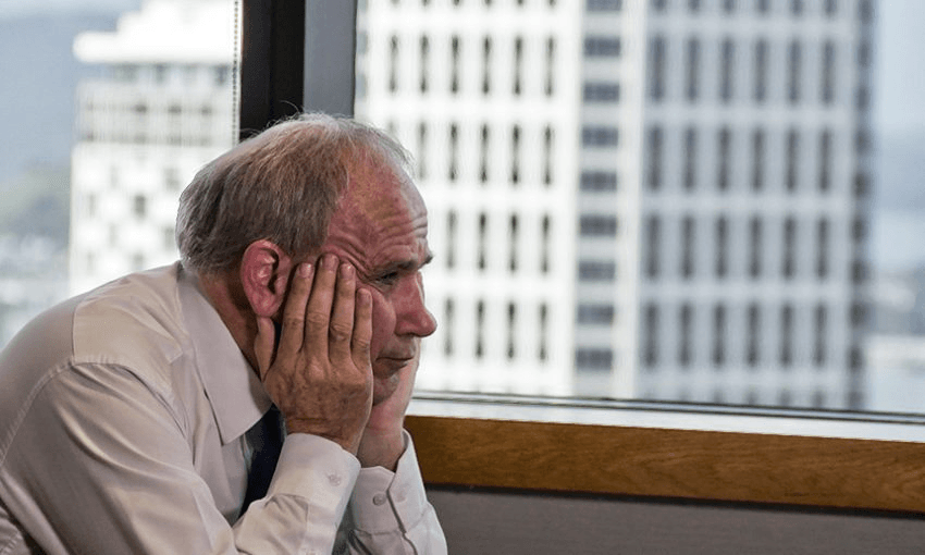Len Brown thinks about train cake. Photograph: Jose Barbosa