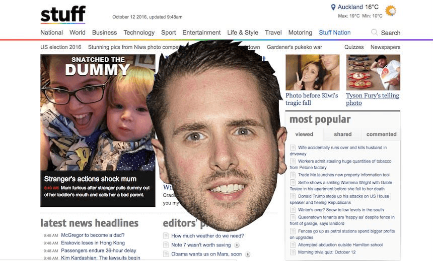 PATRICK CREWDSON, THE TRUE RULER OF STUFF.CO.NZ, AT WORK