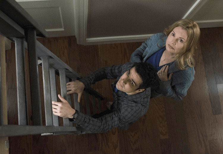 THE EXORCIST: L-R: Alfonso Herrera and Geena Davis in THE EXORCIST coming soon to FOX. ©2016 Fox Broadcasting Co. Cr: Jean Whiteside/FOX