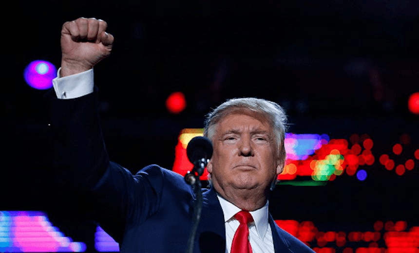 Donald Trump during the US Presidential election campaign (Photo by Kena Betancur/Getty Images) 

