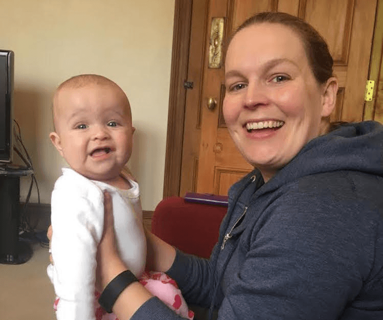 Maryrose Painter and her daughter 'Squishy'