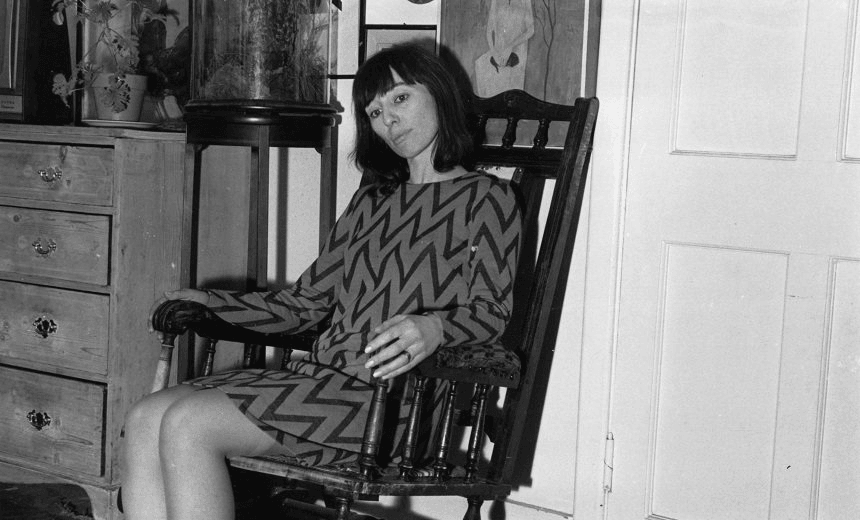 Authoress Beryl Bainbridge at home in England.    (Photo by Evening Standard/Getty Images) 
