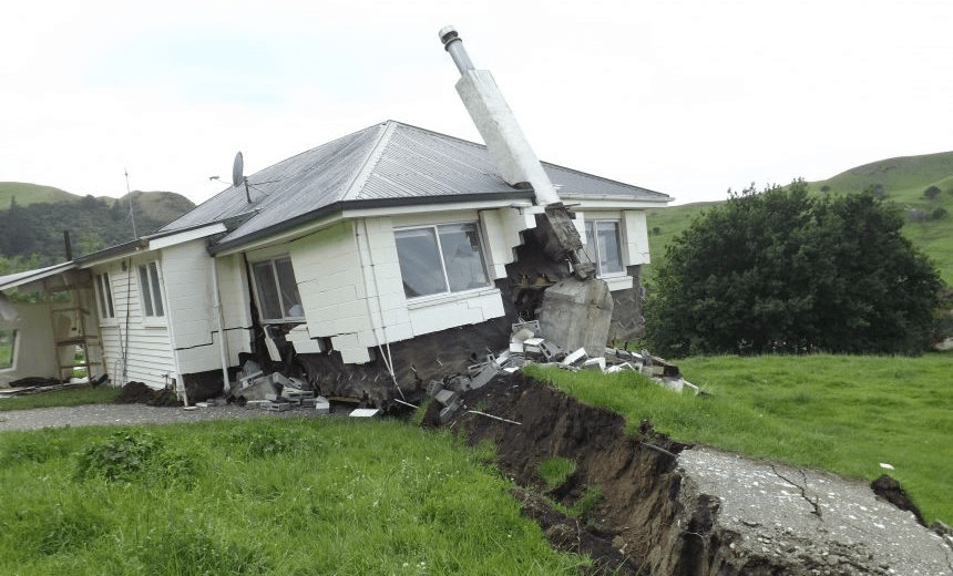 Damage from the Kaikoura quake. Photo: GNS