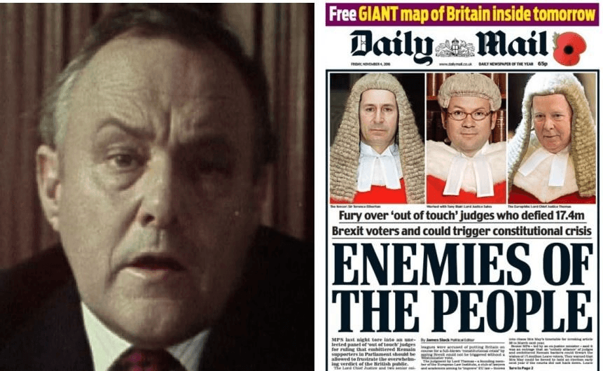 An angry, populist prime minister, 1975, and an angry, populist newspaper, 2016
