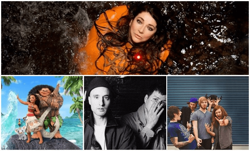 CLOCKWISE FROM TOP: KATE BUSH, MASKETTA FALL, GEORGIA, MOANA 
