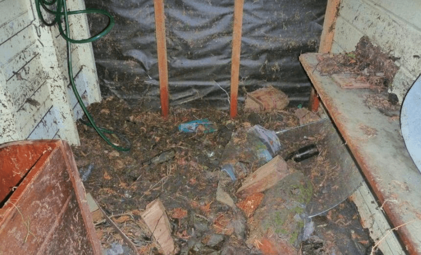 Internal damage at Pigeon Cottage 
