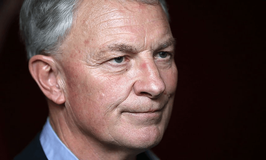 Auckland’s new mayor Phil Goff speaks to supporters and media at the Sweat Shop Brew Bar on October 8. (Photo by Fiona Goodall/Getty Images)