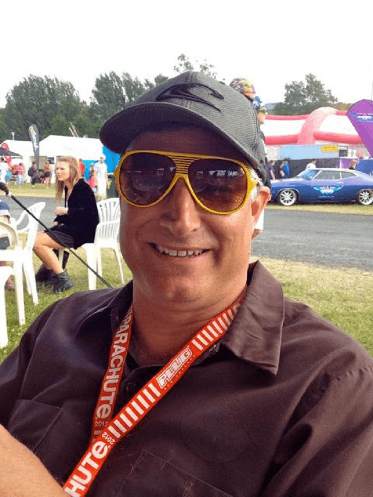 MATT COLEMAN AT THE PARACHUTE FESTIVAL.