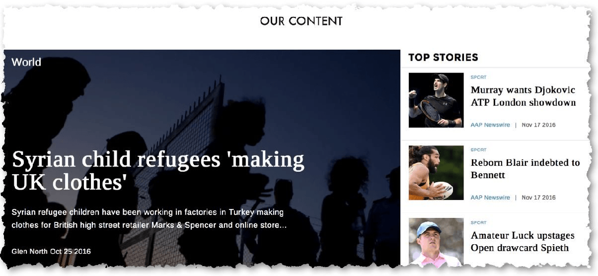 A mocked-up Newsroom page from the leaked presentation
