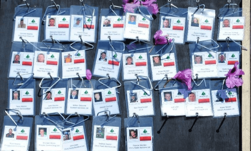 The ID tags of the lost Pike River miners. Photo: gg.govt.nz