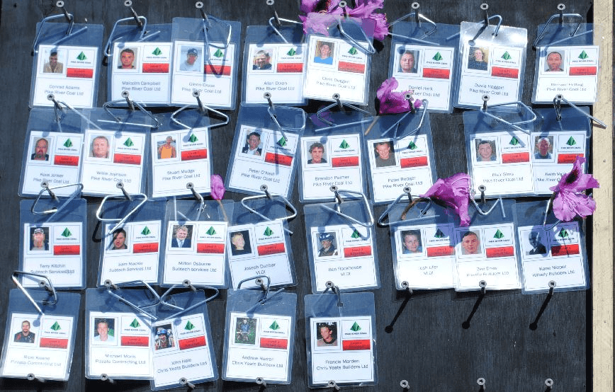 The ID tags of the lost miners. Photo: gg.govt.nz