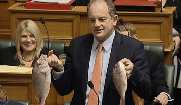 David Shearer and some fish.