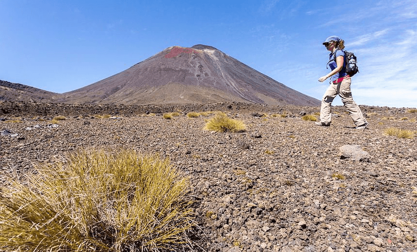 Hiking the tongariro crossing 

