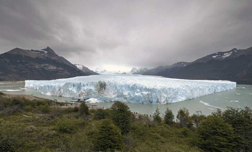 The Perito Moreno Glacier in the Los Glaciares National Park, Argentina.  
