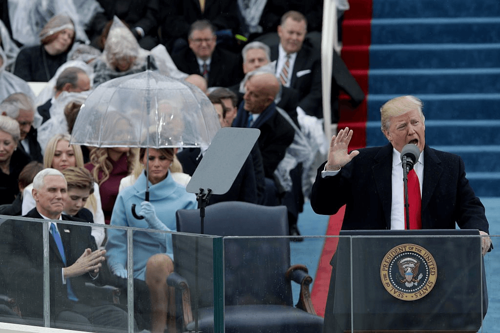 on the West Front of the U.S. Capitol on January 20, 2017 in Washington, DC. In today's inauguration ceremony Donald J. Trump becomes the 45th president of the United States.