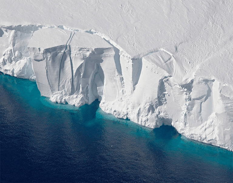 The Getz Ice Shelf, Antarctica. Photo: Jeremy Harback/NASA