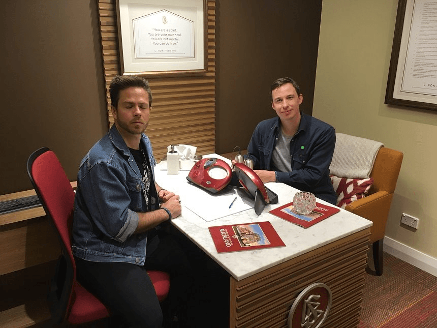 THIS PHOTO DID NOT GO WELL FOR DAMIAN. PHOTO: SCIENTOLOGIST