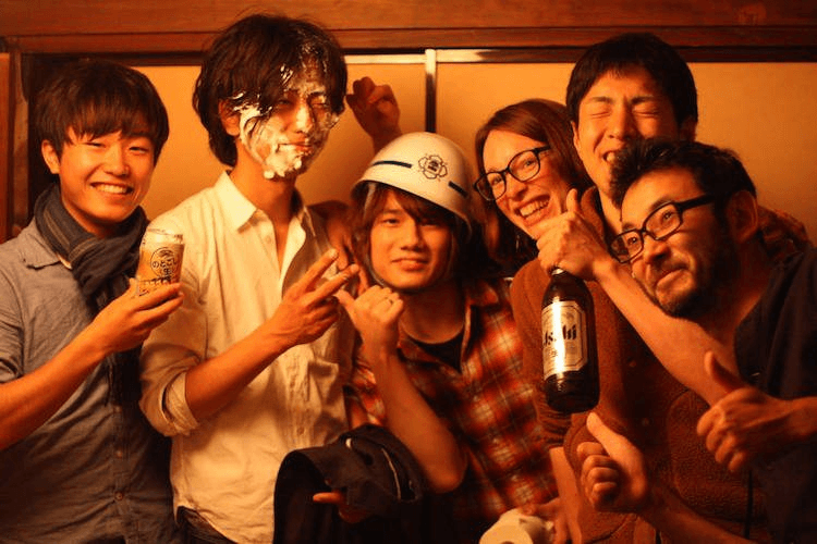 McCarthy and Japanese friends. Photo: supplied