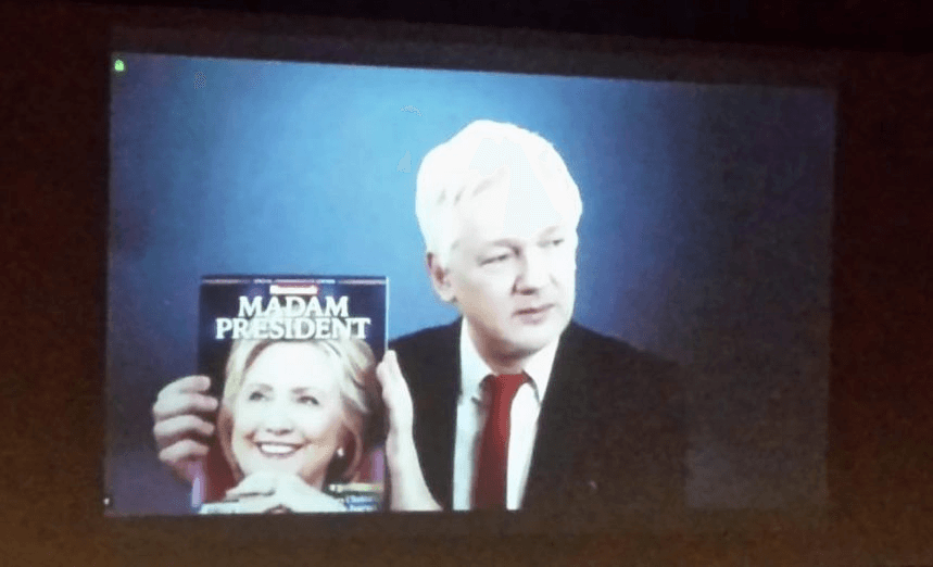 Julian Assange and the candidate who lost to Donald Trump