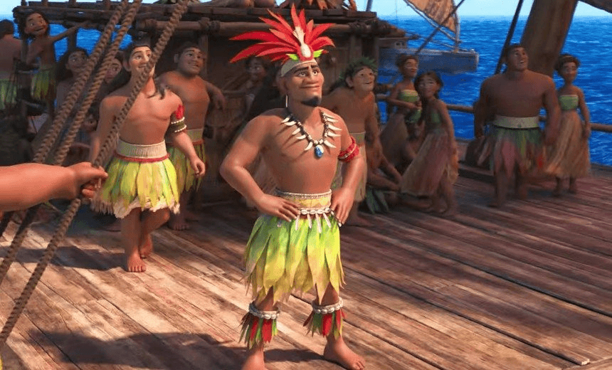 Opetaia Foa’i recording for Moana (Image: Youtube) 
