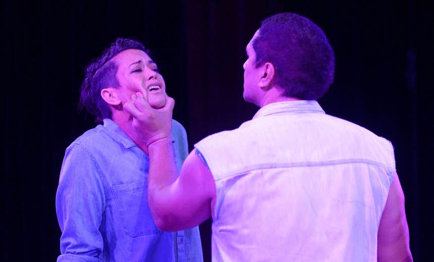 Miriama McDowell and Mark Ruka in Cellfish. Photo: Jo Miller