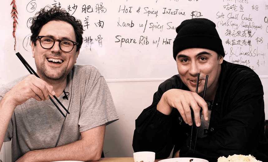 YOUR CORRESPONDENT EATING LUNCH WITH DAVID DALLAS AT SPICY HOUSE