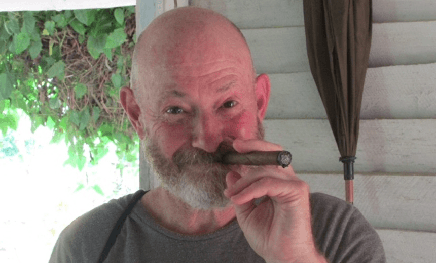 With a ceegar in Cuba (Image: Supplied) 
