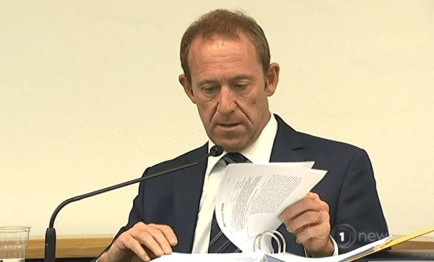 Andrew Little gives evidence. Screengrab: TVNZ 
