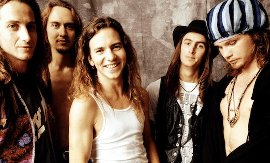 What. Is. That. Hat. Pearl Jam in 1991 
