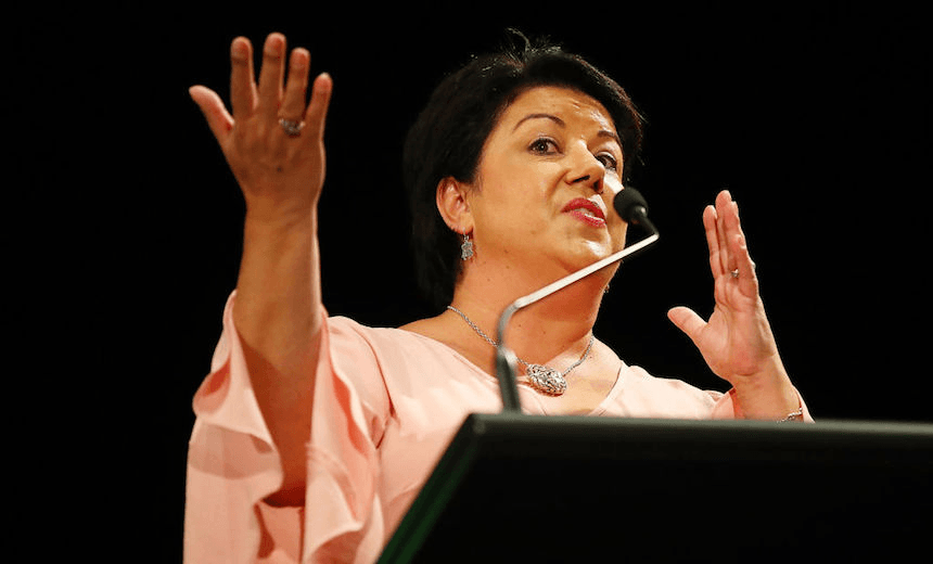 AUCKLAND, NEW ZEALAND – MAY 14:  Deputy Prime Minister Paula Bennett speaks at the 79th Northern Regional Convention on May 14, 2017 in Auckland, New Zealand.  (Photo by Hannah Peters/Getty Images) 
