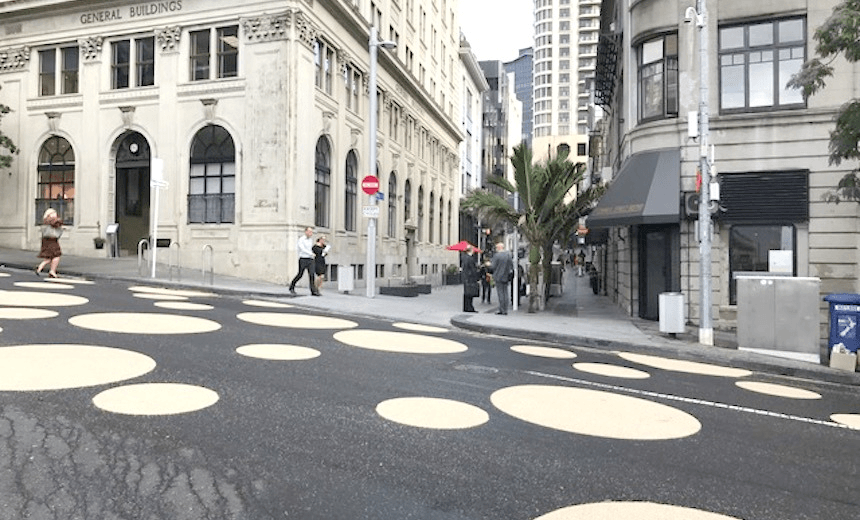 The spots at the intersection of Shortland St and O’Connell St. Photo: Simon Wilson 
