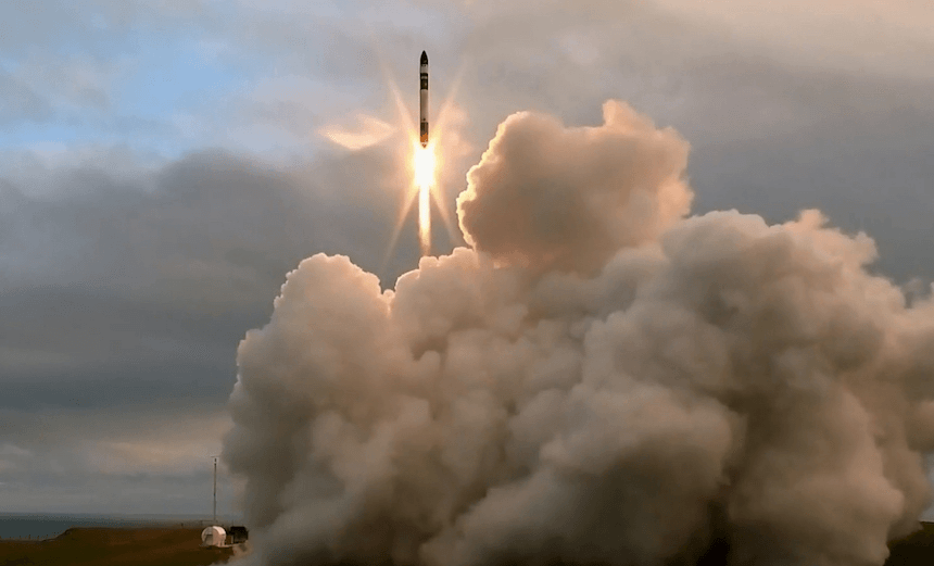 Rocket Lab’s historic rocket lift off from NZ’s Mahia Peninsula, 25 May 2017. Photo: Rocket Lab 
