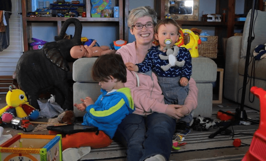 Jenny Condie and her family Credit: The Opportunities Party  
