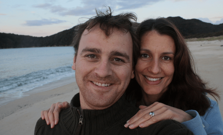 Matt Vickers and his wife Lecretia Seales. Photo: supplied