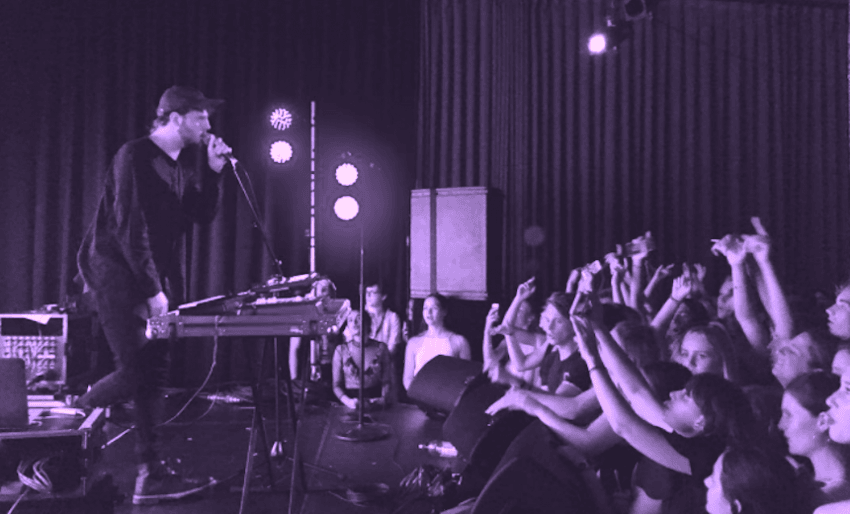 MAALA PLAYING SEAMLESS, A SERIES OF ALL AGES SHOWS AT THE TUNING FORK, AUCKLAND (PHOTO: POPPY TOHILL) 
