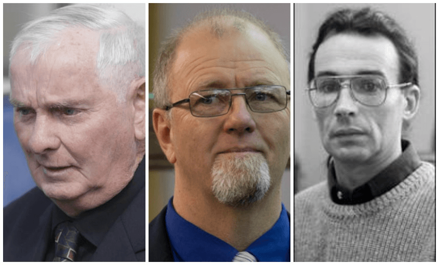 From left: Arthur Allan Thomas, Mark Lundy, Peter Ellis 
