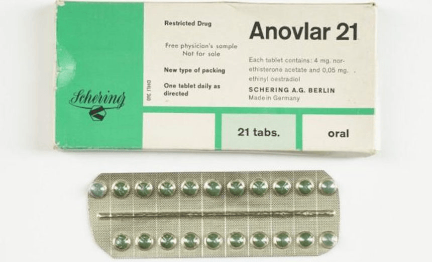  Anovlar 21, the first contraceptive pill available for prescription in New Zealand. Photo: Museum of New Zealand Te Papa Tongarewa.  
