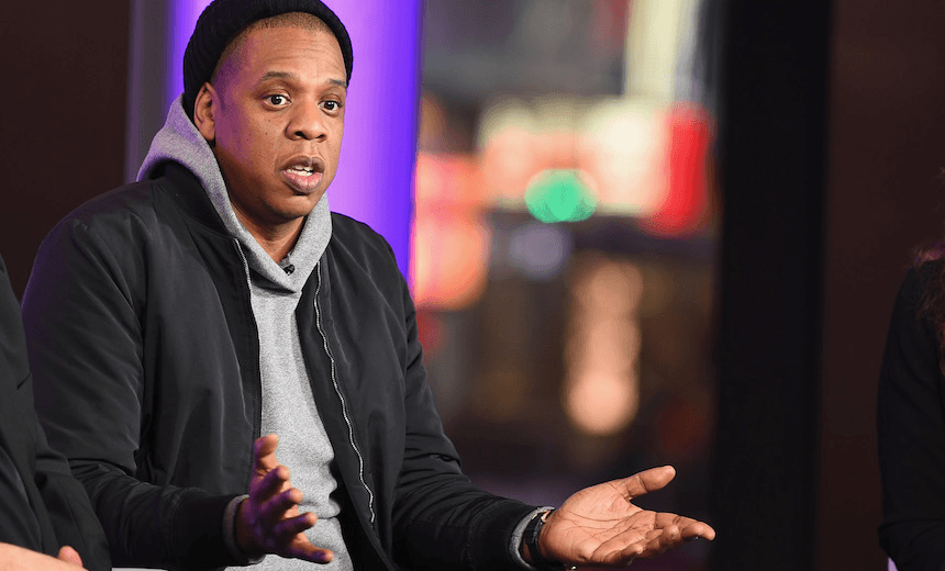 NEW YORK, NY – MARCH 08:  Harvey Weinstein, Jay Z, and Kristi Jacobson speak onstage during TIME AND PUNISHMENT: A Town Hall Discussion with JAY Z and Harvey Weinstein on Spike TV at MTV Studios on March 8, 2017 in New York City.  (Photo by Dave Kotinsky/Getty Images for Spike) 
