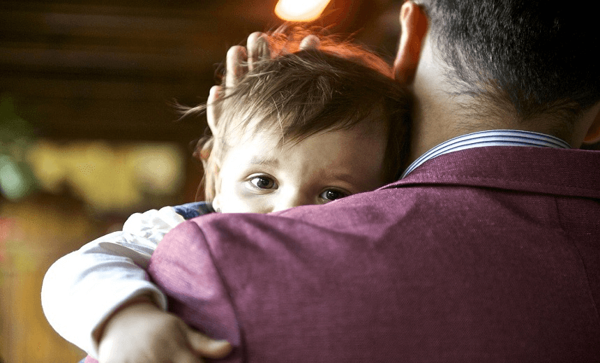 This is a generic dad and a generic baby. Credit: Pixabay 
