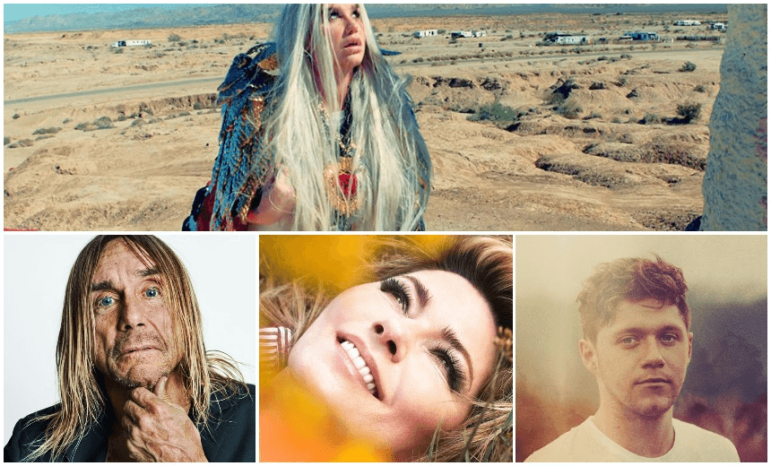 CLOCKWISE FROM TOP: KESHA, NIALL, SHANIA, IGGY 
