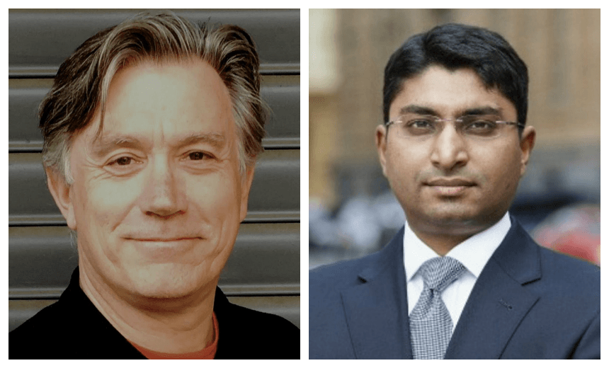 Simplicity general manager Sam Stubbs, left, and economist Shamubeel Eaqub