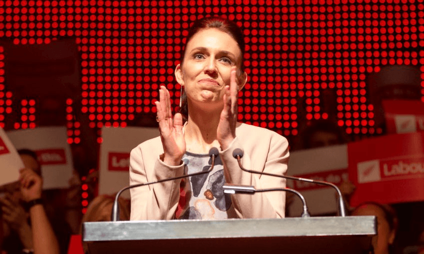 Jacinda Ardern at the Labour Party campaign launch in August 2017. (Photo: Dave Rowland/Getty Images) 
