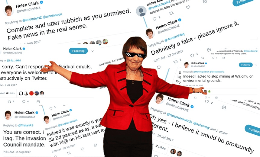 Helen Clark and her Twitter 
