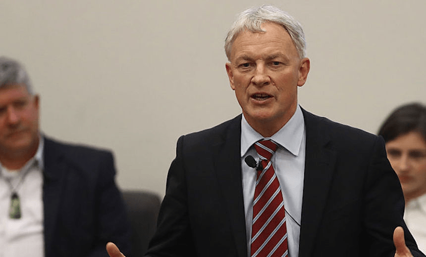 AUCKLAND, NEW ZEALAND – OCTOBER 04:  Auckland Mayoral candidate Phil Goff speaks during a debate on Sport and Recreation at the AUT Akoranga Campus on October 4, 2016 in Auckland, New Zealand. The Auckland Mayoral election closes on Saturday, 8 October.  (Photo by Phil Walter/Getty Images) 
