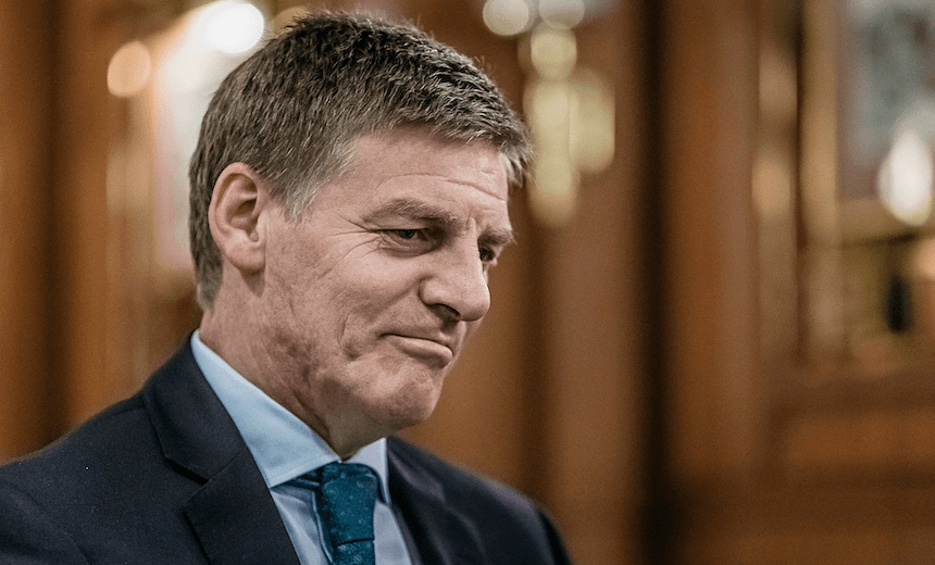 Bill English, maybe thinking about lying? (image: Adrian Malloch) 

