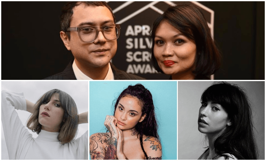 clockwise from top: KODY NEILSON (SILICON) AND BIC RUNGA, KIMBRA, KHELANI, ALDOUS HARDING