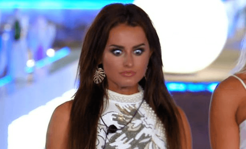 LOVE ISLAND’S AMBER IS NOT IMPRESSED (SOURCE: ITV2)