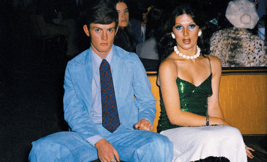 Perry and Diana At Miss NZ Drag Queen Ball, Auckland, June 1975 photo by Fiona Clark copy