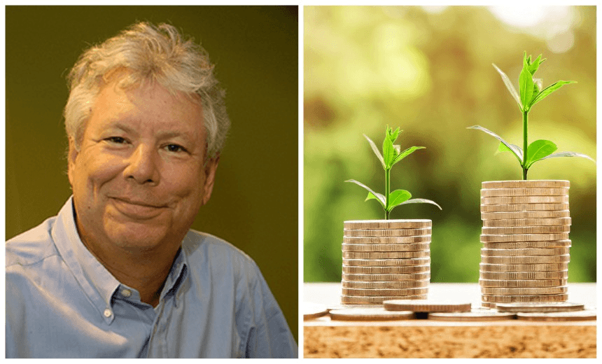 Left: 2017 Nobel Prize winner for economics Robert Thaler 
