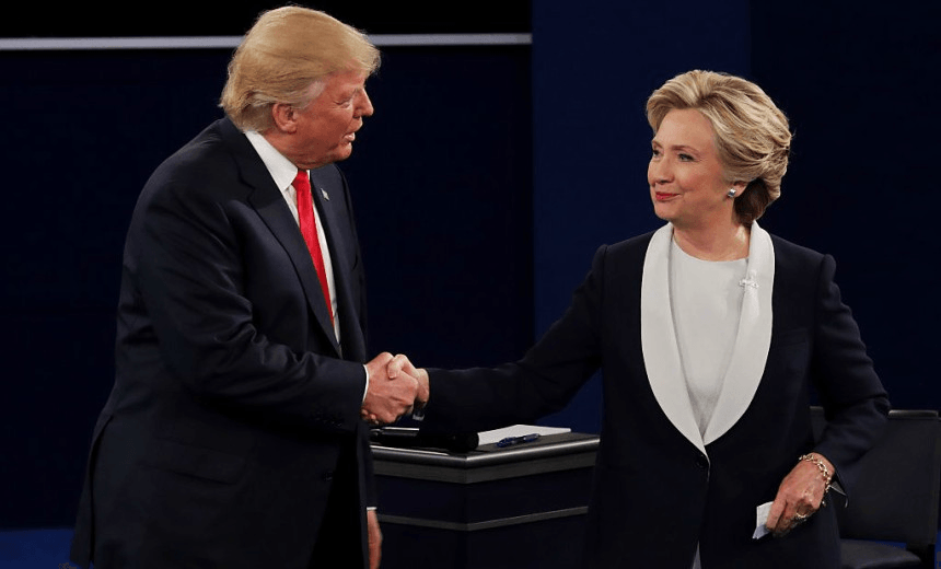 Post-debate (Photo by Chip Somodevilla/Getty Images)